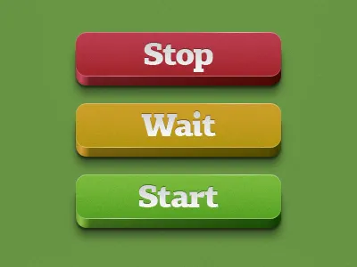 Buttons 3d butttons green noise red yellow