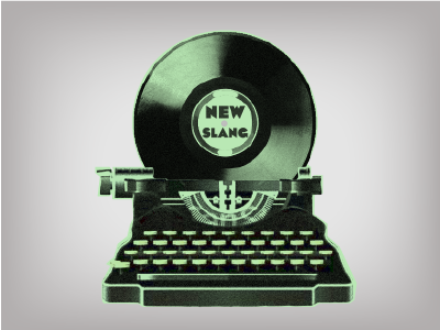 New Slang band identity illustration logo music new slang records retro typewriter vintage