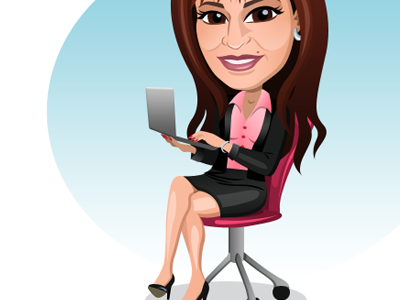 Maribel chair character illustration sitting woman