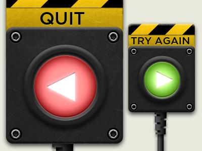 Interface buttons buttons game interface ios quit touch try again ui