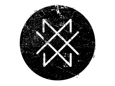 Martin's Way badge black circle community connect cross logo m w white