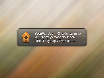 Notification gloss notification popup rebound tweet