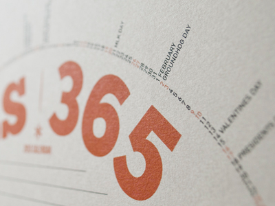 365 Calendar 365 awesome calendar inspiration orange poster print type typography