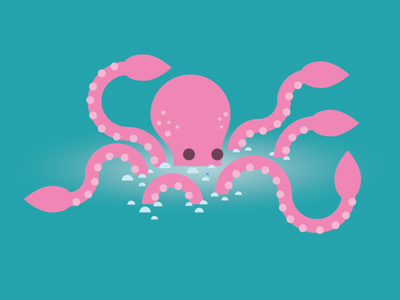 Octopus 2d ai illustration vector