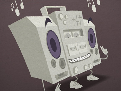 ghettoBlastin illustration vector