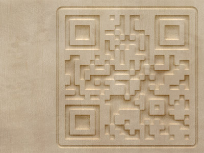 QR Code Carving effects photoshop qr shape