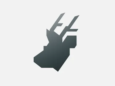 The Silk Deer animal logo simple