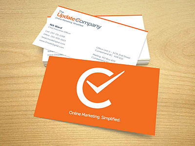 The Update Company Cards branding business cards cards orange white