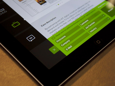 Kit Digital iPad App app application green ipad ui user experience user interface ux