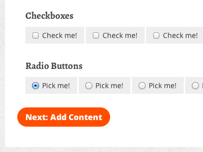 Form Elements flat form orange red ui white