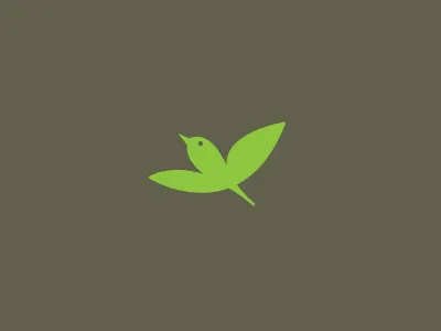 Ecolark bird eco ecology flight leaf leaves logo natural symbol