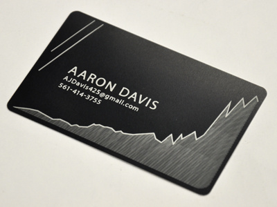 Metal-Etched Business Card brand business card etch line metal