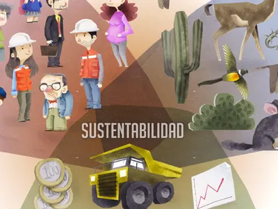 Sustentabilidad chile illustration people sustentabilidad