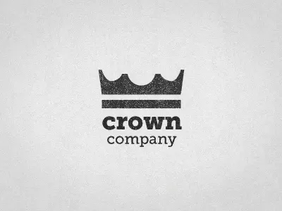 Crown Logo brand company crown design logo stressed texture