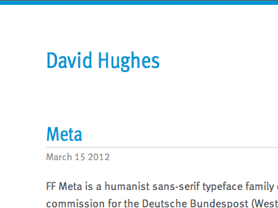 Complete blog blue grey meta redesign spiekerman typography