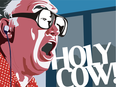 Holy Cow! cubs design harry caray holy cow illustration vector