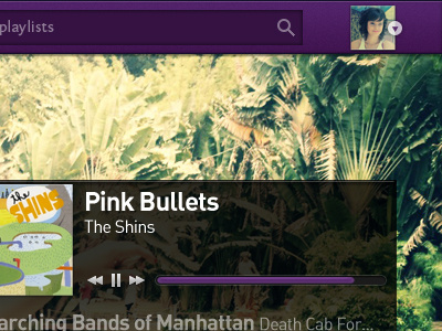 User bar bar header ui