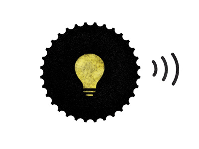 Sounds and Thoughts audio icon light bulb logo mark sound