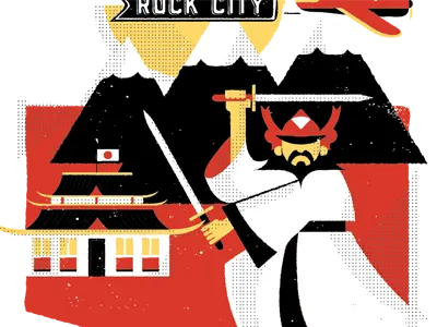 Tokyo illustration japan samurai tokyo