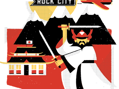 Tokyo illustration japan samurai tokyo