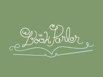 The Book Parlor WIP book store identity logo typography