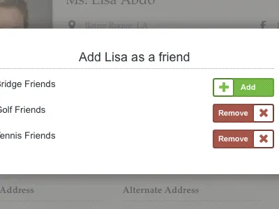 Add & Remove Friend Switches button friend slider switch