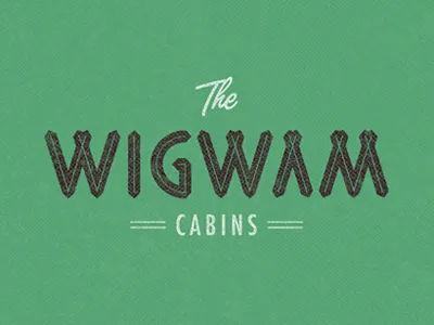 Wigwam brand custom type hospitality hotel identity inn logo mark typography