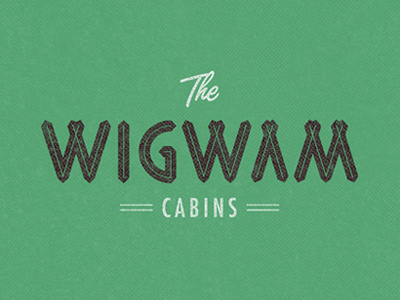 Wigwam brand custom type hospitality hotel identity inn logo mark typography