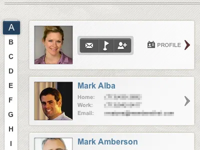 Friend Directory List buttons directory friend