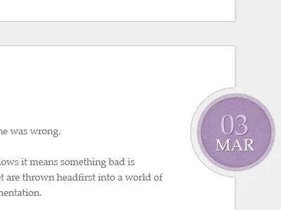 Blog post date blog circle date post