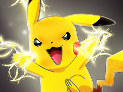 Pikachu - Thunderbolt pikachu pokemon