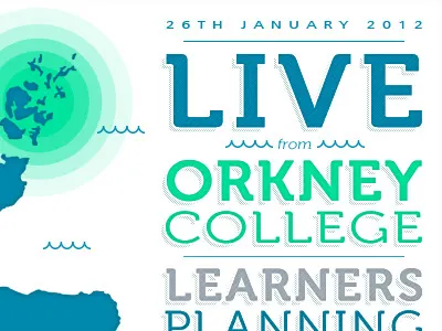 Live! blue green grey museo orkney. humanist texture