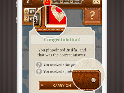 Diamond Jubilee Treasure Hunt Message ui details app diamond jubilee interface interface design ios iphone mobile screen