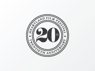 20th Anniversary seal for Heartland Film Festival