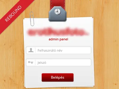Admin login admin clean form login login form password ribbon username white