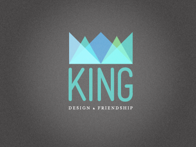 King concept crown identity logo noise type