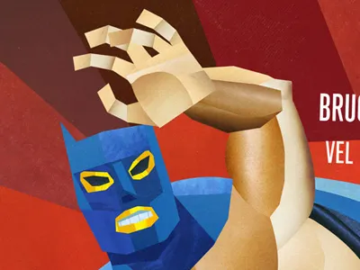 Deathmatch sample 1 blue hero lucha libre match red villain wrestling