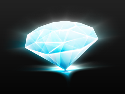 Diamond blue diamond icon shine wip work in progress