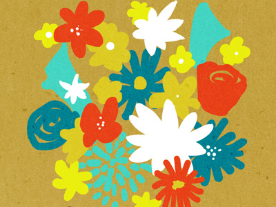 Bouquet flowers illustration