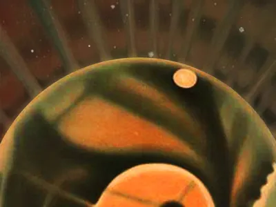 Red Menace game mars postcard