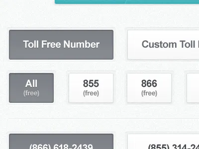 Number Selection Buttons bevel buttons inset ipad noise number responsive selection signup tablet white