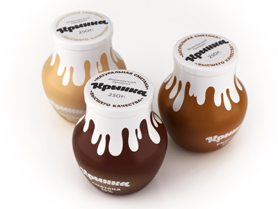"Krinka" Sour Creame blanc brand design minimal package pavel kulinsky product white