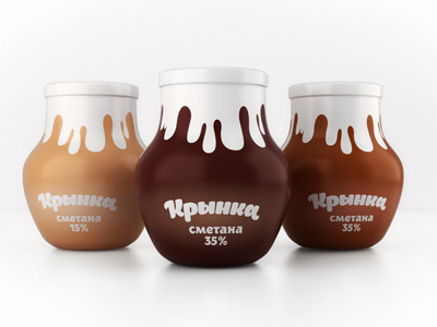 "Krinka" Sour Creame blanc brand design minimal package pavel kulinsky product white