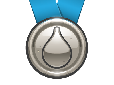 Medal drop illustration medal vector water