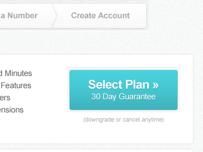 Plan Selection Button button inset noise plans progress bar responsive signup