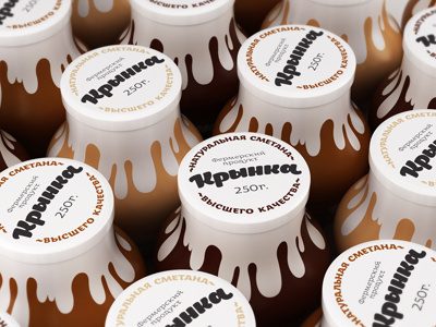 "Krinka" Sour Creame blanc brand design minimal package pavel kulinsky product white