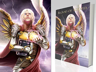 Blood Of Adoria - Cover book digital painting art book design editorial graphic design page layout publishing