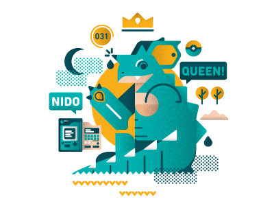 Nidoqueen Final illustration nidoqueen pokemon vector