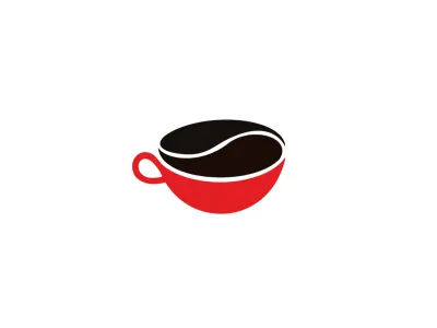 Coffee Cup + Bean bean beans brand coffee communication agency kafa logo logo design logo designer pavel surovy steam symbol