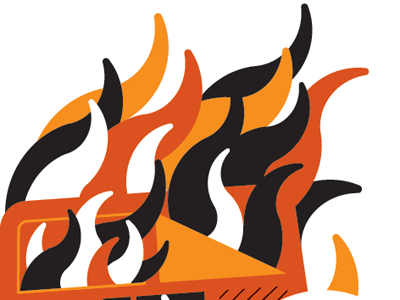 IL flames newspaper riot